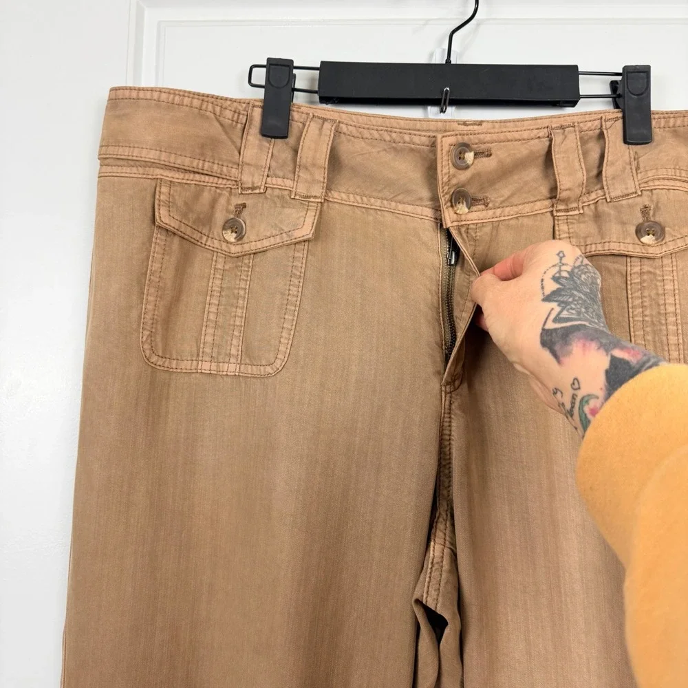Sundance Sz 16 Alberta Slouchy Straight Leg Tencel Pants Women Casual Beach Boho - Picture 5 of 9